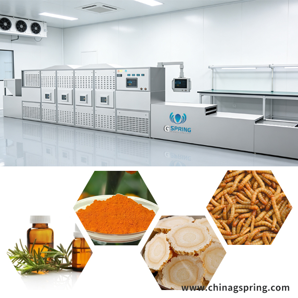 Intelligent Control System Microwave Drying Sterilization Machine for pharma industrial use