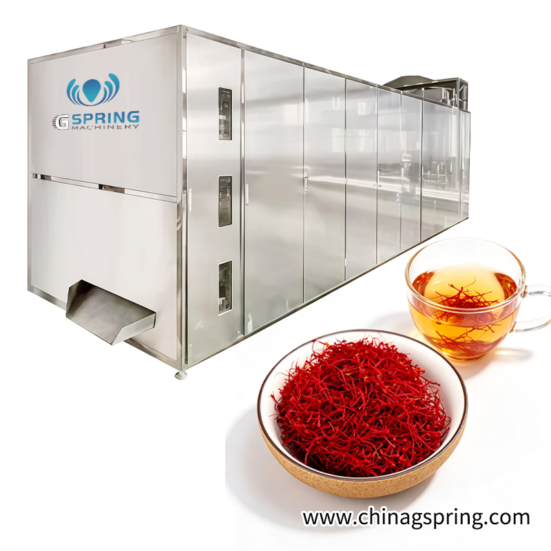 Factory Direct Saffron Drying Sterilization Microwave Dryer Industrial Continuous Type