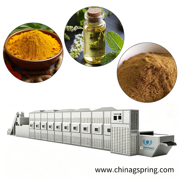 Industrial Microwave Oven for Flavor Extracts Drying and Sterilization Processing System