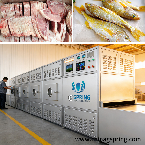 Industrial Continuous Microwave Drying Machine for Food | Automatic Conveyor Dryer System Factory Supply