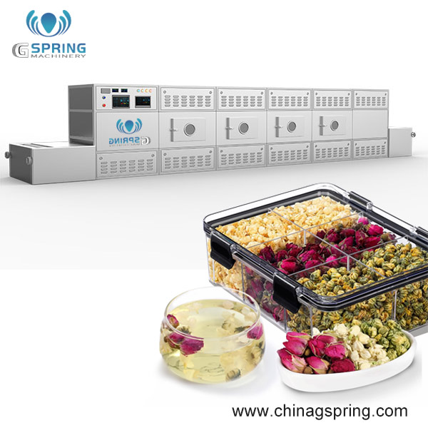 Industrial Continuous Rose Flower Microwave Drying and Sterilization Machine High Efficiency Petal Dryer Equipment