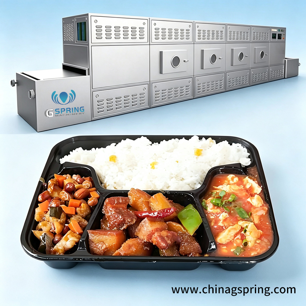 SUS304 Stainless Steel Microwave Drying Machine for Fast Food Industrial Drying and Sterilization Belt Drying Machine