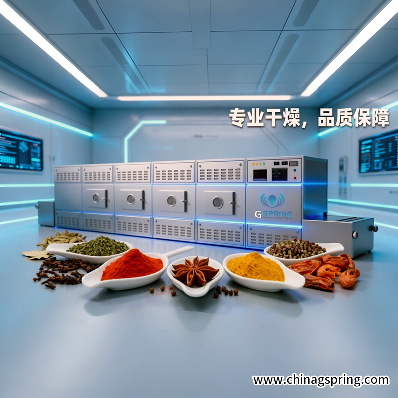 Food Ingredient Microwave Drying Machine for Flavor Extracts Continuous Low Temperature Drying Equipment