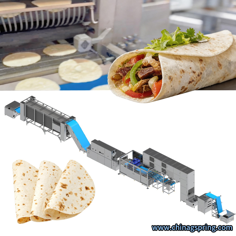 Most Popular Burrito Wrap Making Machine High Capacity Automatic Flour Tortilla Production Line
